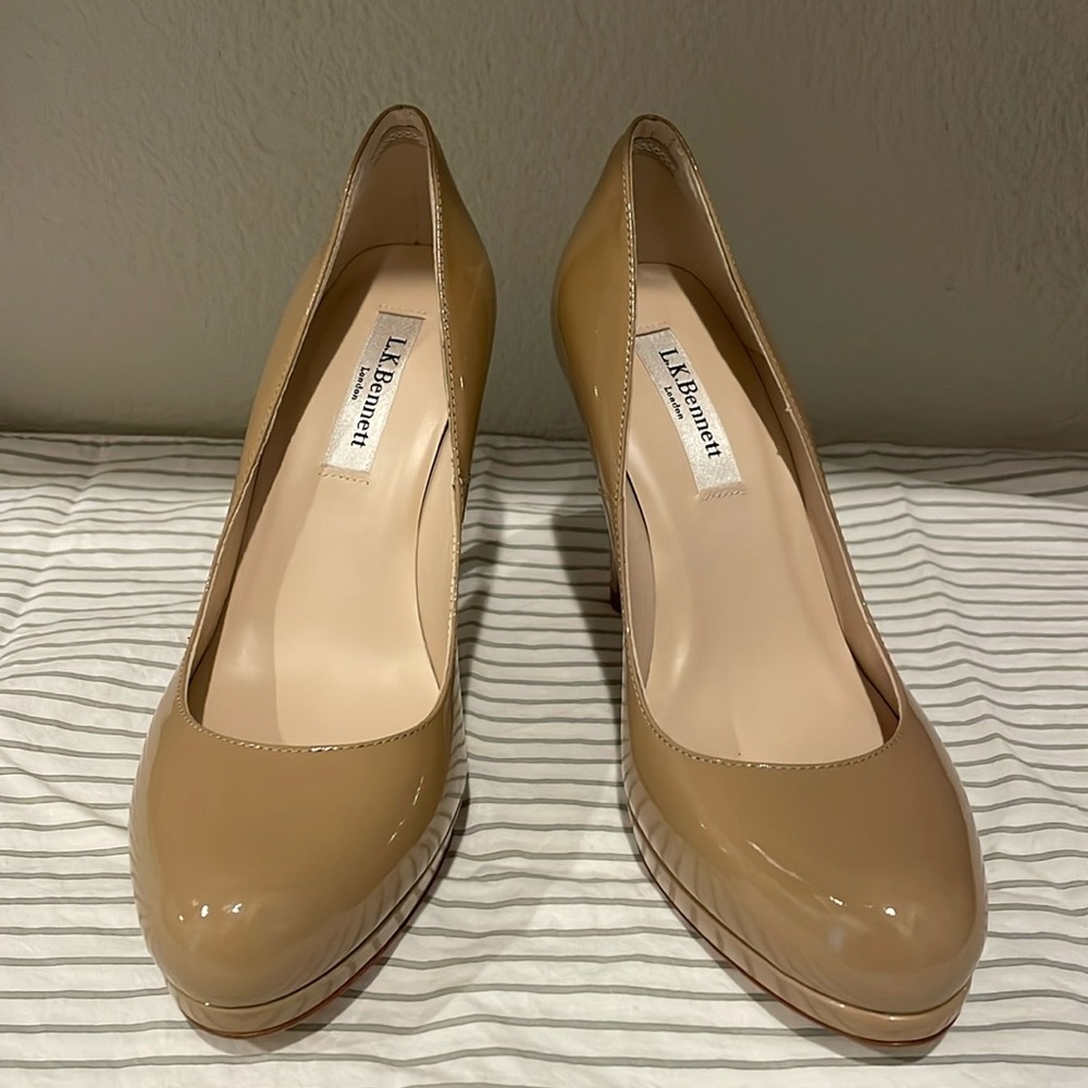 LK Bennett Nude Patent Leather Pumps